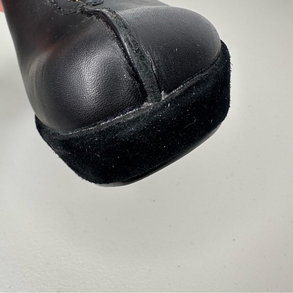 Kork-Ease Leather Heeled Clogs Women’s 10 Black Leather Slip-on Mule Zipper Shoe - Picture 11 of 16